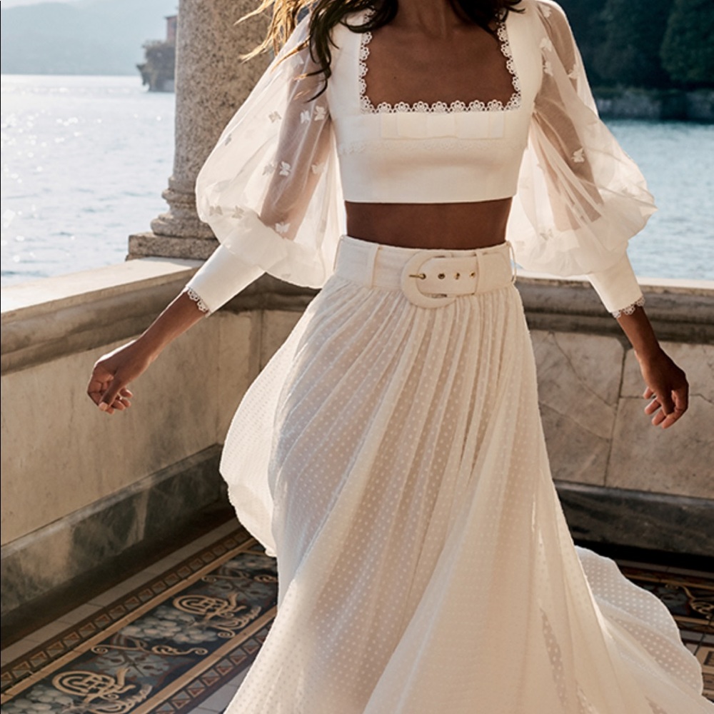 Zimmermann Super Eight Dot Maxi Skirt